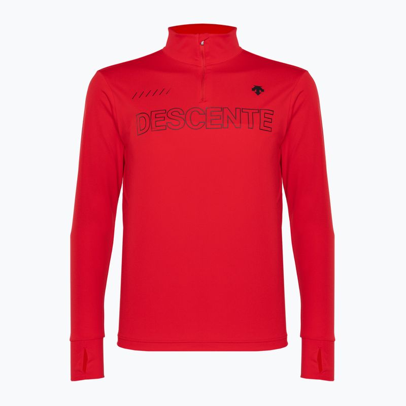 Herren-Ski-Sweatshirt Descente Descente 1/4 Zip 85 rot DWMUGB28