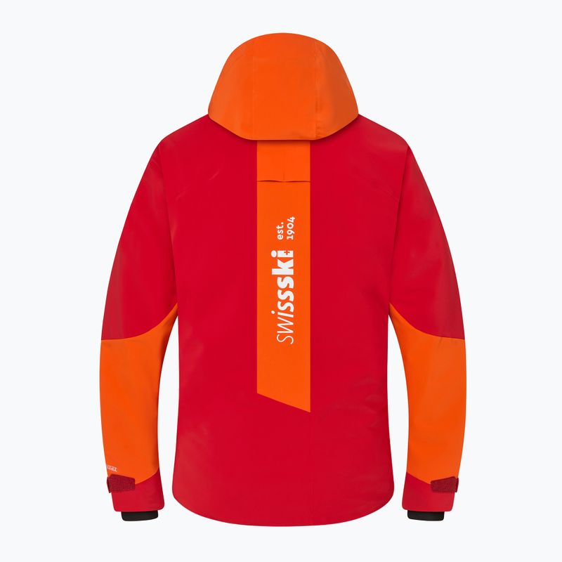 Herren Descente Swiss mandarin orange Skijacke 8