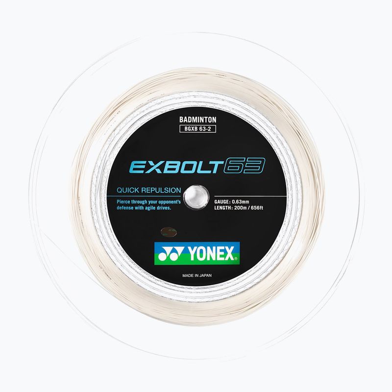 Badmintonsaite YONEX Exbolt 63 Satz 10 m weiß