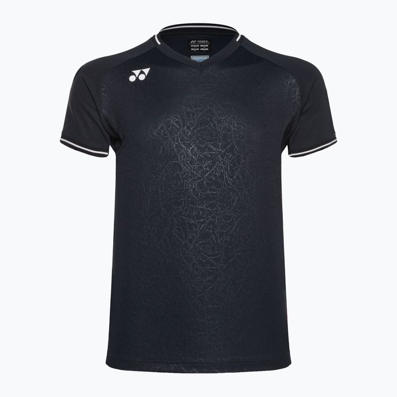 Herren-Tennisshirt YONEX Rundhalsausschnitt schwarz CPM105183B