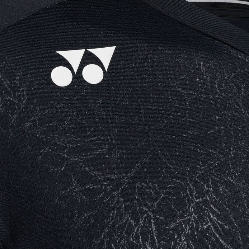 Herren-Tennisshirt YONEX Rundhalsausschnitt schwarz CPM105183B 3