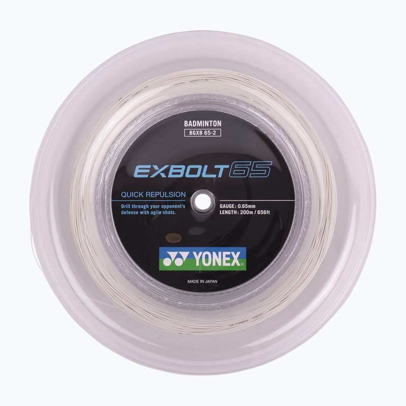 Badmintonsaite YONEX Exbolt 65 Satz 10 m weiß