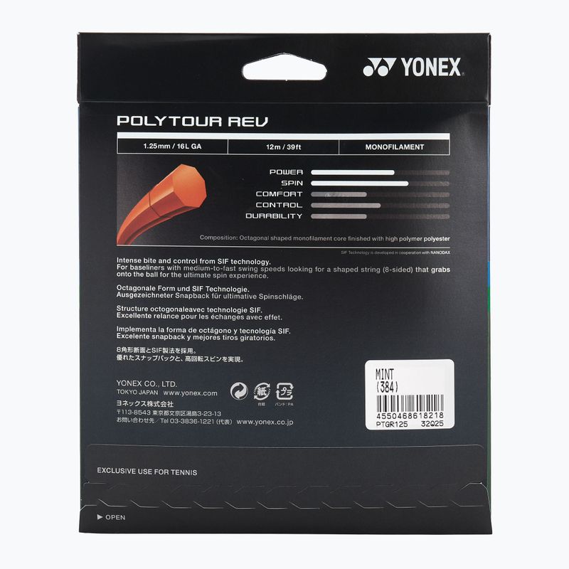 Tennissaite YONEX Poly Tour Rev 125 Satz 12 neuwertig 2