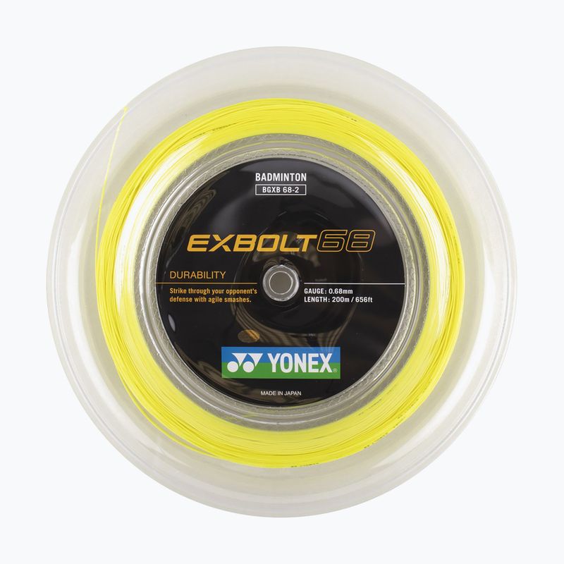 Badmintonsaite YONEX Exbolt 68 Satz 10 m gelb
