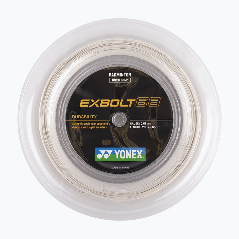 Badmintonsaite YONEX Exbolt 68 Satz 10 m weiß