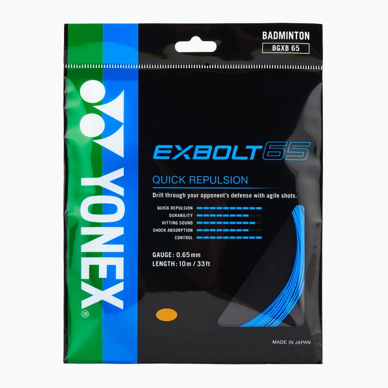 Badmintonsaite YONEX Exbolt 65 Satz 10 m blau