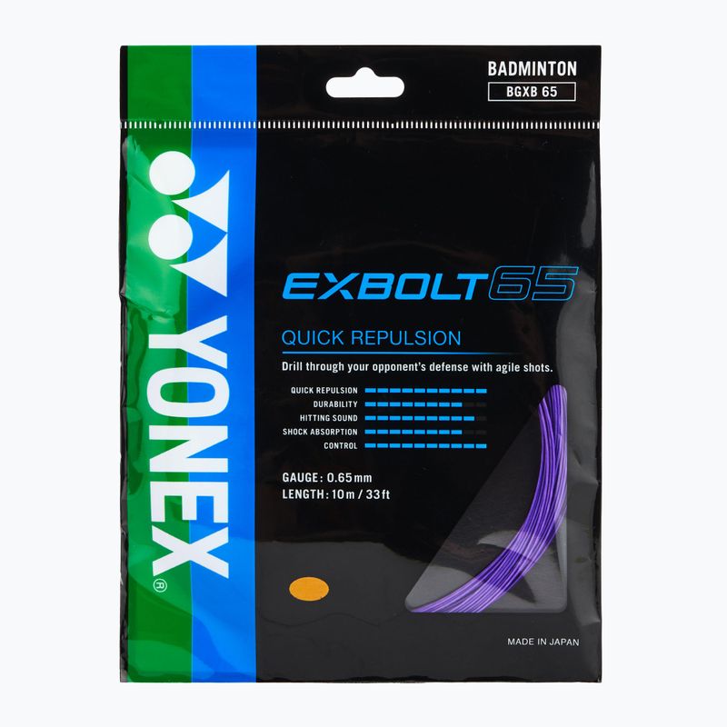 Badmintonsaite YONEX Exbolt 65 Satz 10 m lila