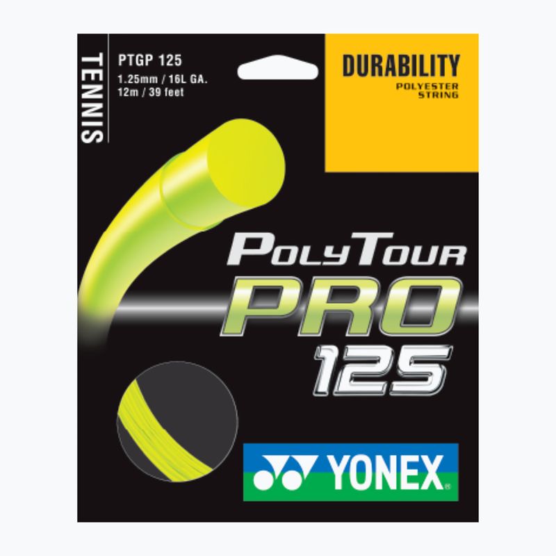 Tennissaiteny YONEX Poly Tour Pro 125 LE Set yellow 3