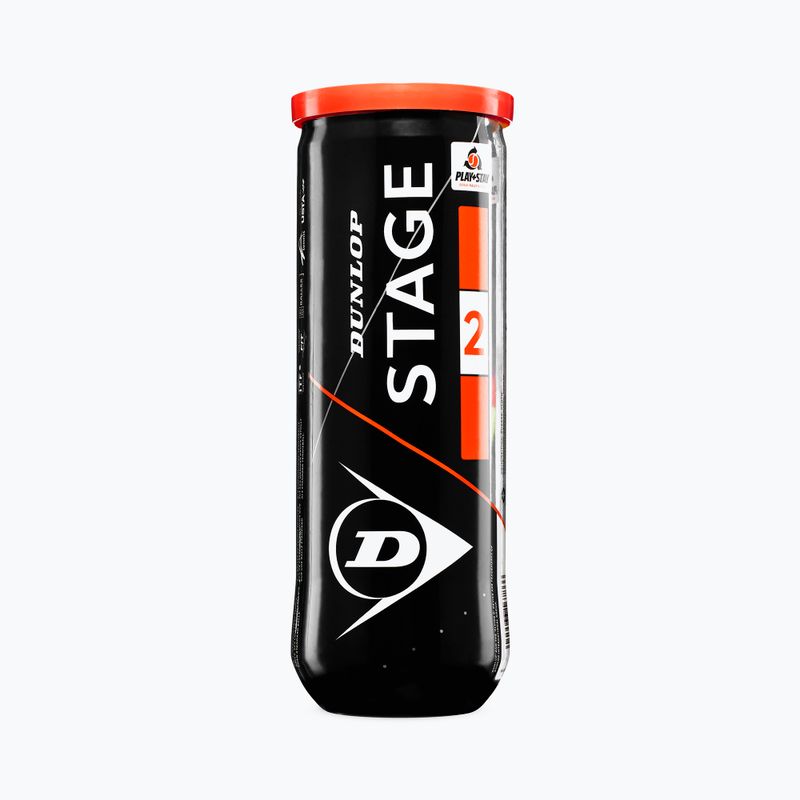 Kinder-Tennisbälle Dunlop Stage 2 3 stück orange-gelb 61339 2