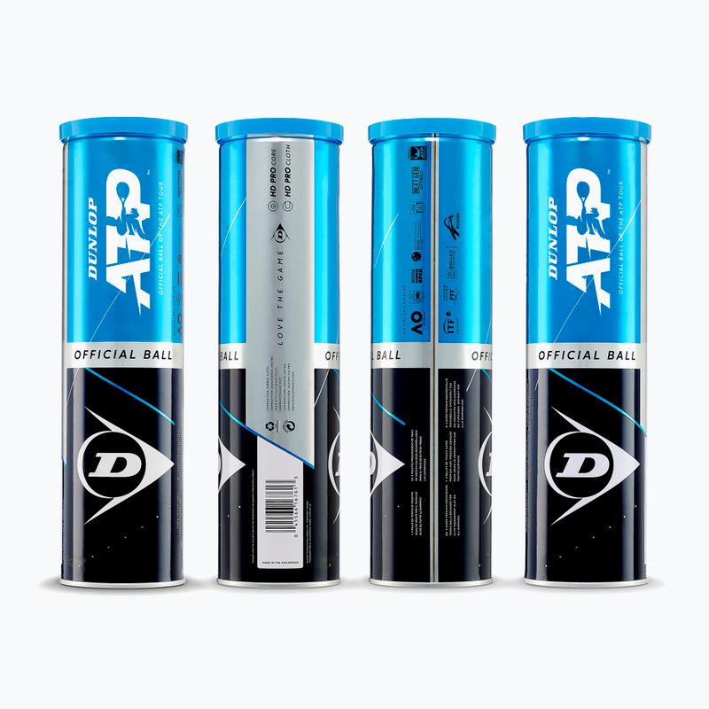 Tennisbälle Dunlop ATP Tour 4 pack green 3