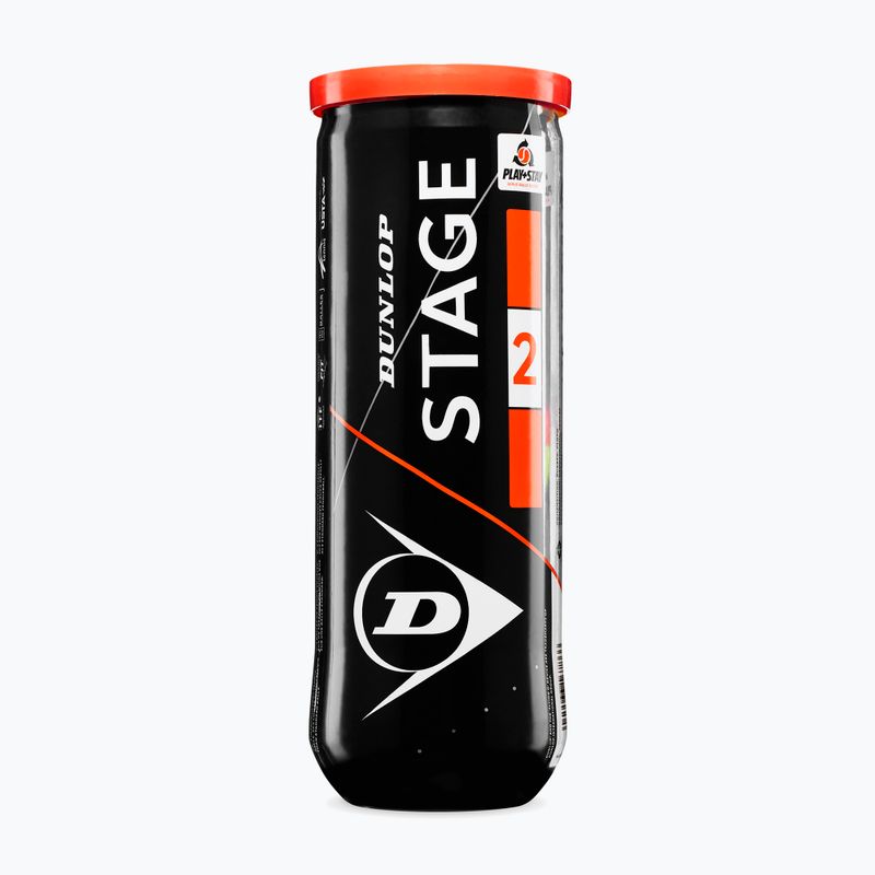 Tennisbälle Dunlop Stage 2 3 pack orange 2