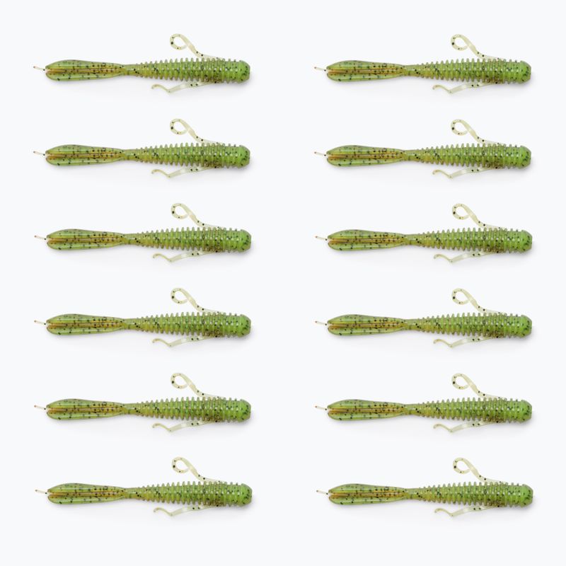 Keitech Hog Impact Gummiköder 12 Stück grüner Kürbis-Chartreus 4560262570971