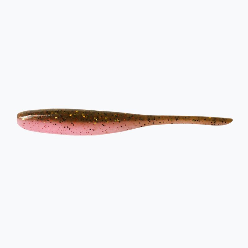 Keitech Shad Impact Gummiköder 12 Stück grün kürbisrosa 4560262625244