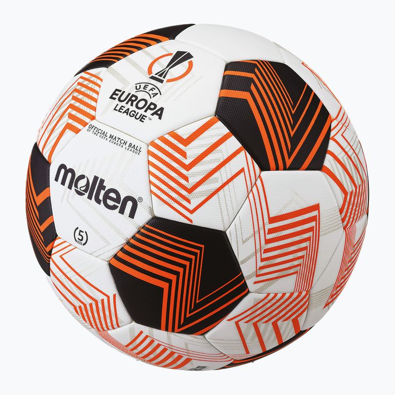 Molten Fußball F5U5000-34 Fifa UEFA Europa League 23/24 weiß/orange Größe 5 3