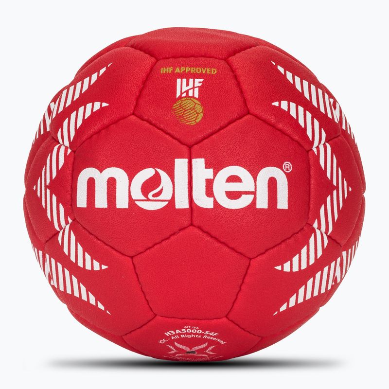Handball Molten H3A5000-S4F IHF OFFICIAL BALL PaarIS 2024 red Größe 3