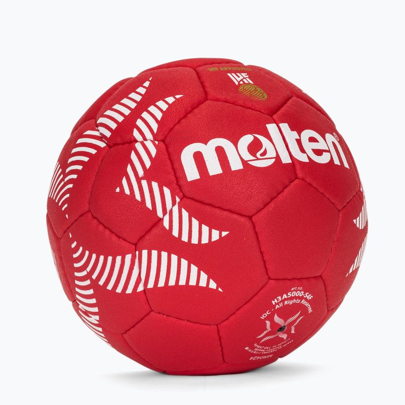 Handball Molten H3A5000-S4F IHF OFFICIAL BALL PaarIS 2024 red Größe 3 3