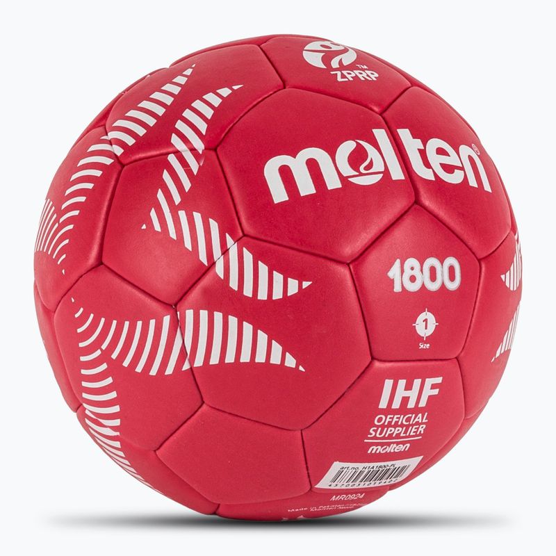 Handball Molten H1A1800-PL red Größe 1 2