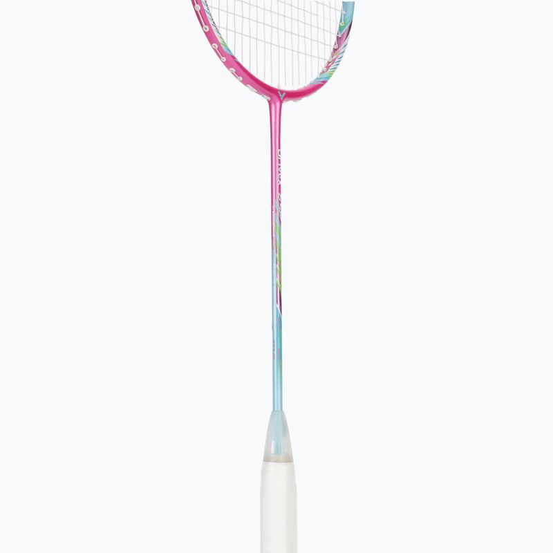 Badminton-Schläger VICTOR DriveX 6SP QM fluorescent rose-red/light blue 4