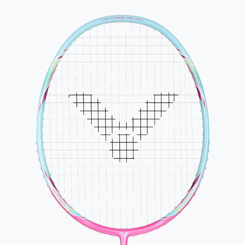 Badminton-Schläger VICTOR DriveX 6SP QM fluorescent rose-red/light blue 2