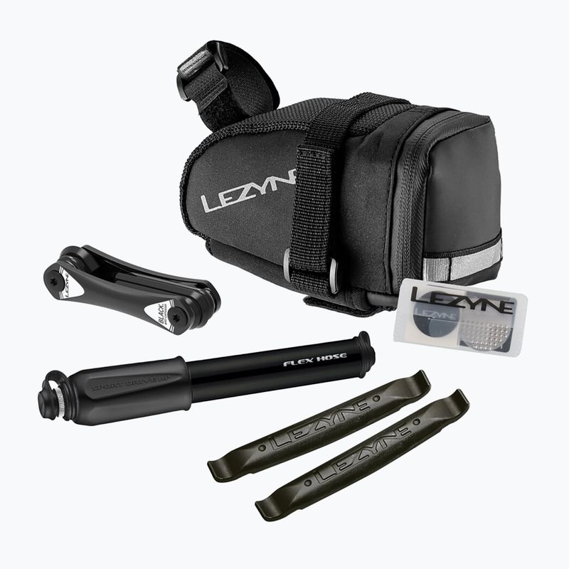 Satteltasche + Reparaturset Lezyne M-Caddy - Sport Kit 0,5 l black/black