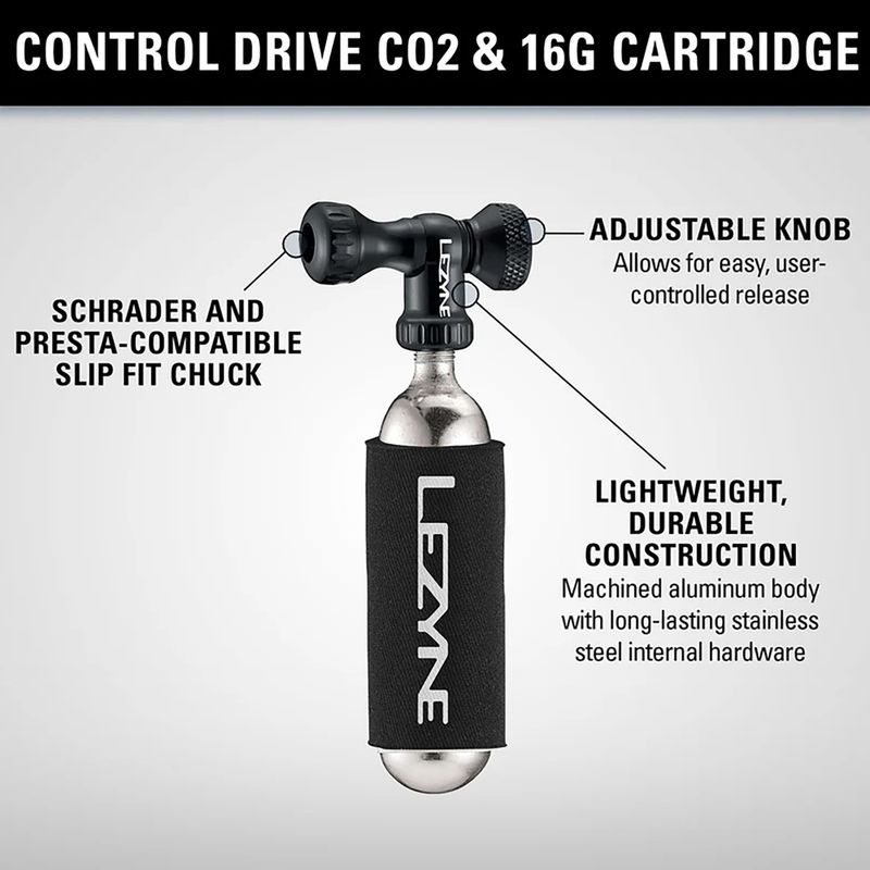 Fahrradpumpe Lezyne Control Drive CO2 + 1 x cartridge 25 g gloss black 3