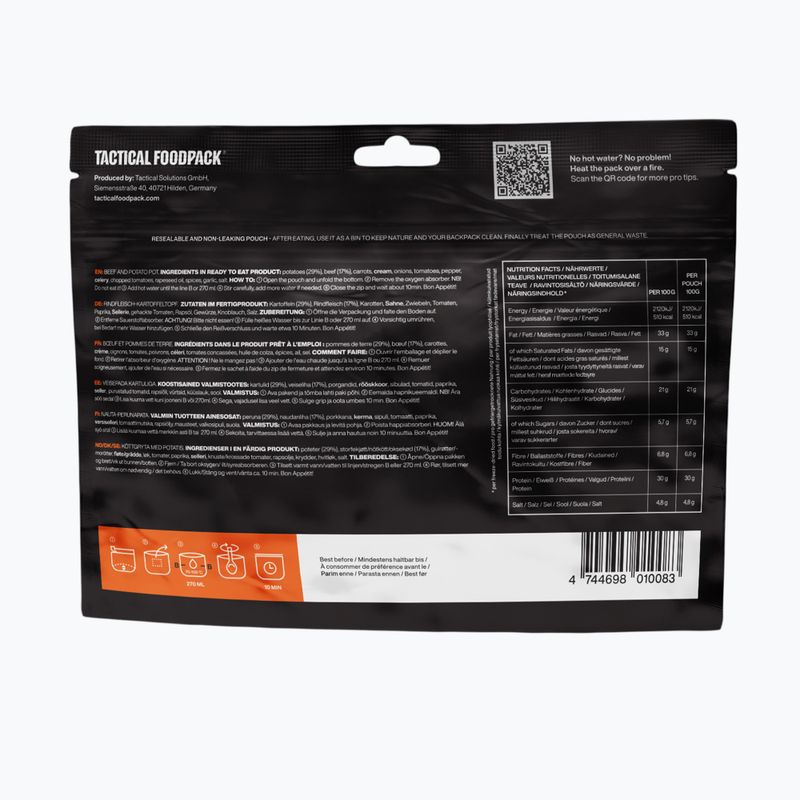 Gefriergetrocknete Lebensmittel Tactical Foodpack Rindfleisch-Kartoffel-Topf 100 g 3