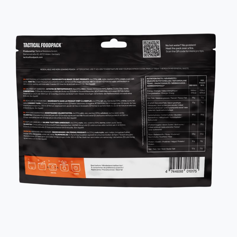 Gefriergetrocknete Lebensmittel Tactical Foodpack Reispudding mit Himbeeren 390 g 3