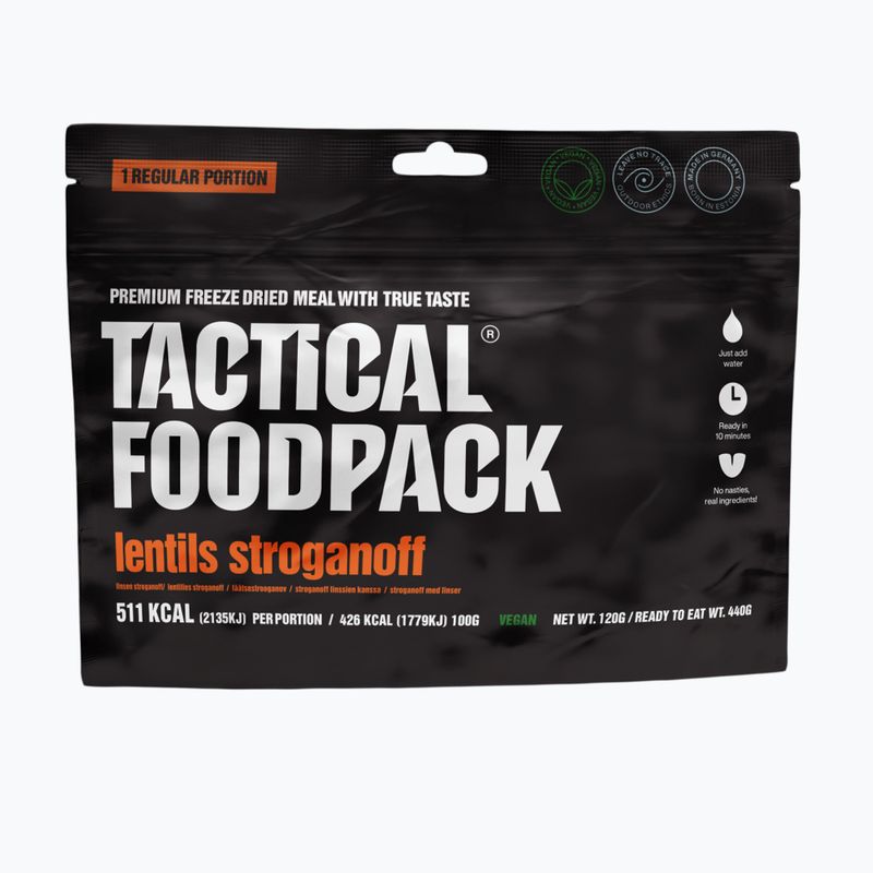 Gefriergetrocknete Lebensmittel Tactical Foodpack Linsen Strogonoff Vege 120 g 2