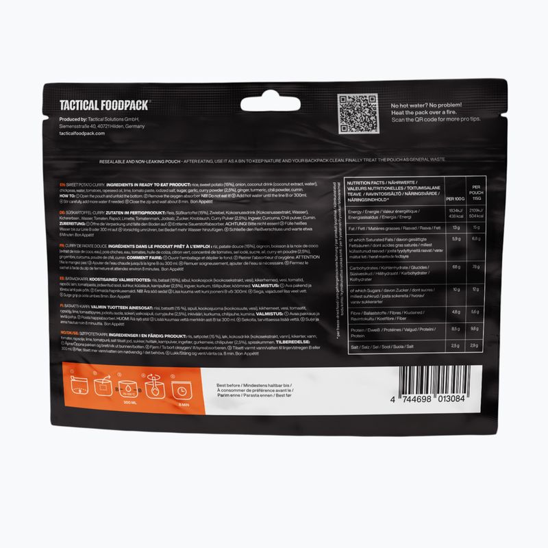 Gefriergetrocknete Lebensmittel Tactical Foodpack Süßkartoffel Curry Vege 415 g 3