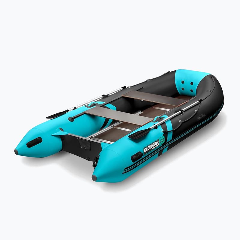 Sieben-Personen-Schlauchboot Gladiator B420 AL black/turquoise 4