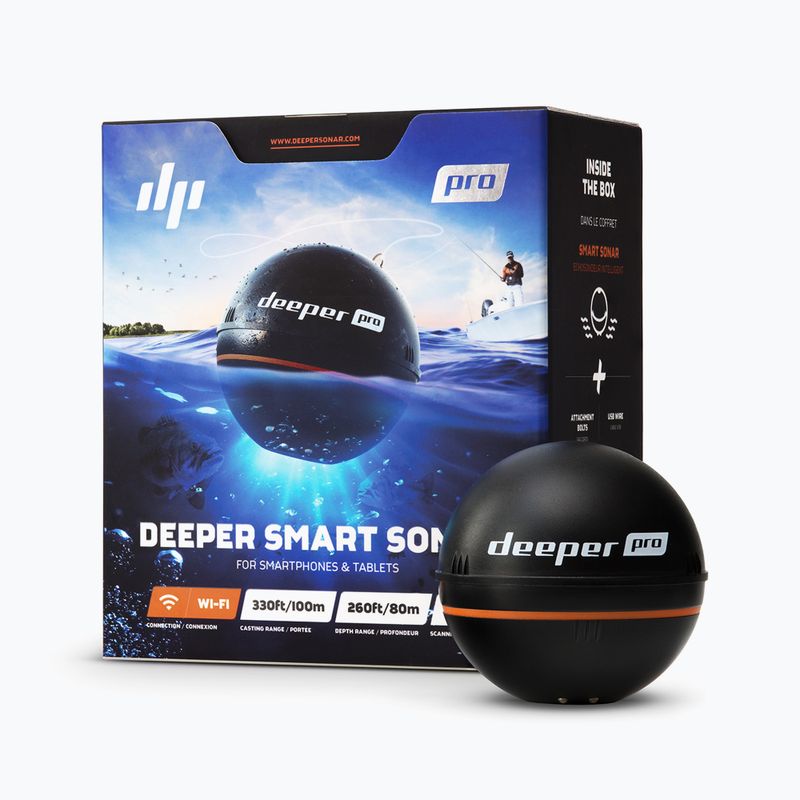 Deeper Smart Sonar Pro Angelsonar schwarz DP1H20S10 2