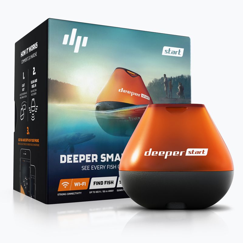 Deeper Smart Sonar Start Angeln Echolot orangeDP2H10S10 2