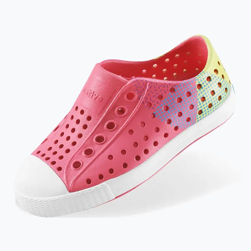 Native Kinderschuhe NA-12111502 Jefferson Block dazzle pink/hell white/celery maria starfish 8