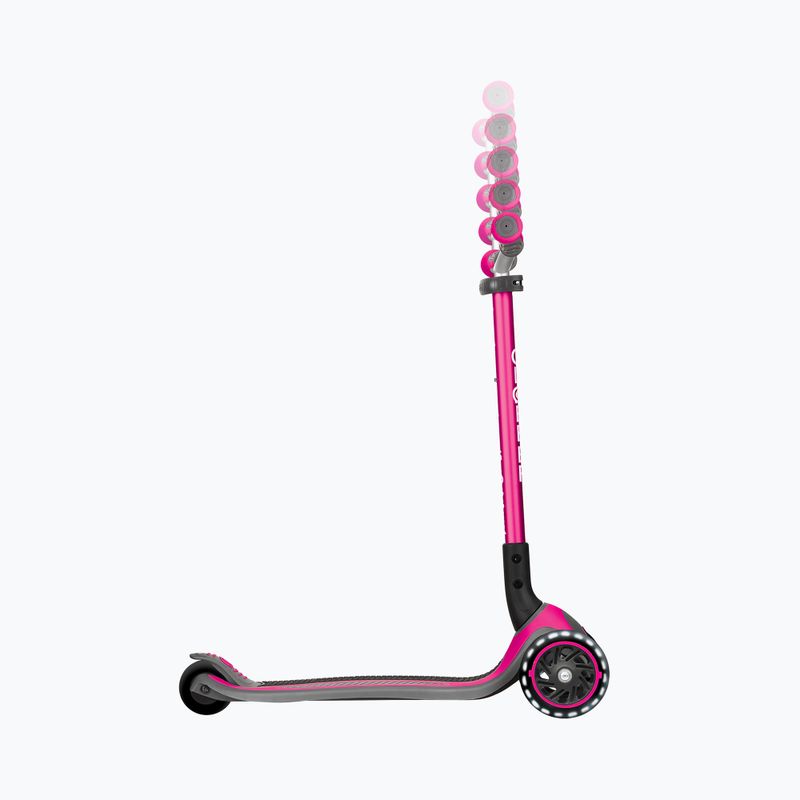 Globber Master Lights tiefrosa Kinder-Dreirad-Roller 6