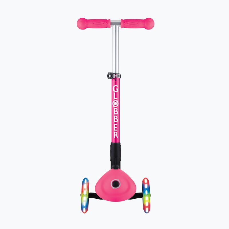 Globber Junior Foldable Lights tiefrosa Kinderroller mit drei Rädern 3