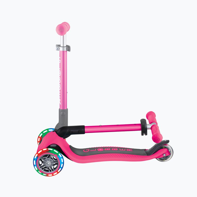 Globber Junior Foldable Lights tiefrosa Kinderroller mit drei Rädern 6