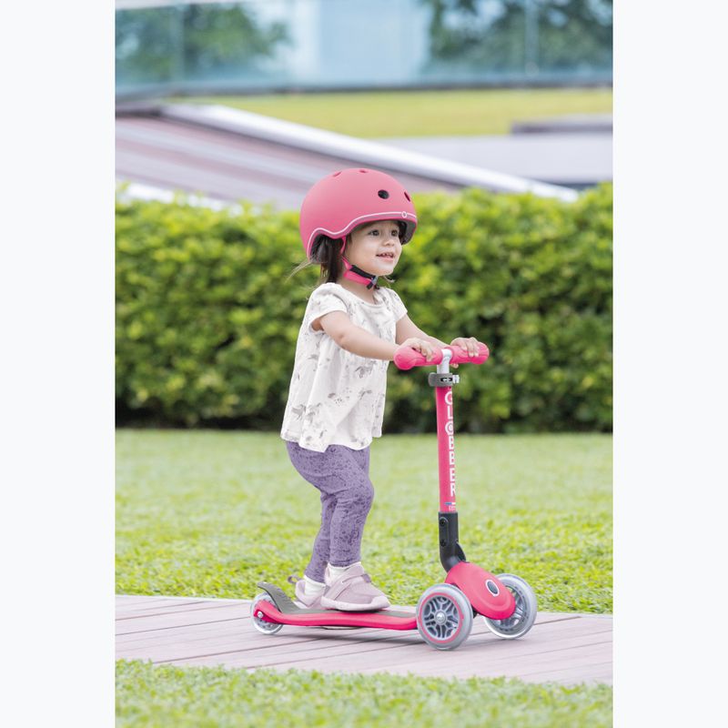 Globber Junior Foldable Lights tiefrosa Kinderroller mit drei Rädern 9