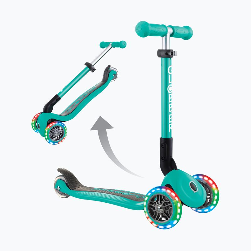 Globber Junior Foldable Lights Kinderdreirad dunkel smaragdgrün 5