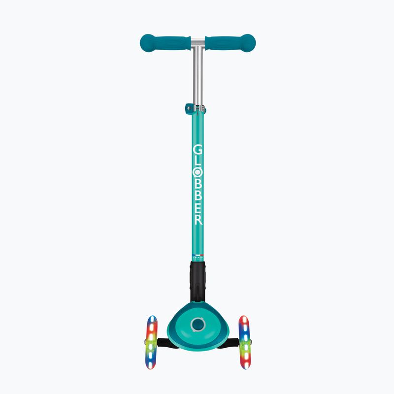 Globber Primo Foldable Plus Lights dunkel smaragdgrün Kinderdreirad Scooter 4