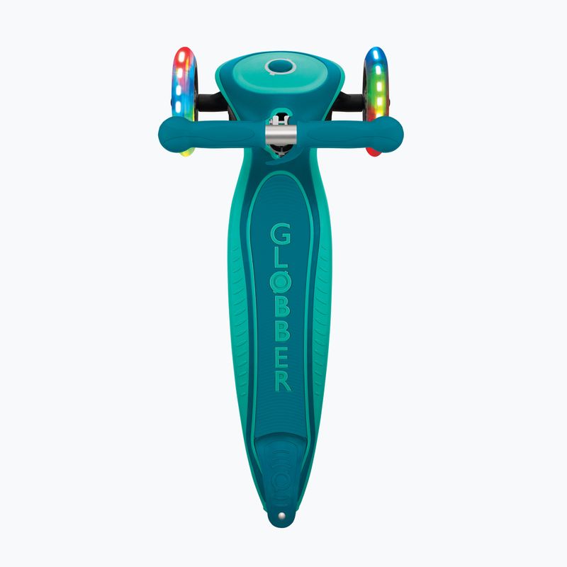 Globber Primo Foldable Plus Lights dunkel smaragdgrün Kinderdreirad Scooter 5