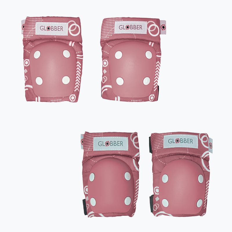 Globber Toddler tiefes Pastellrosa/Formen Babyschützer-Set