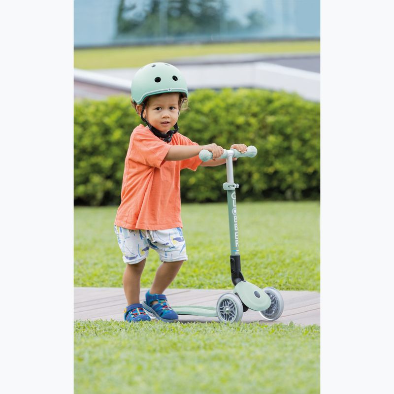 Globber Junior Foldable Lights Eco pistazienfarbener Dreirad-Roller für Kinder 9