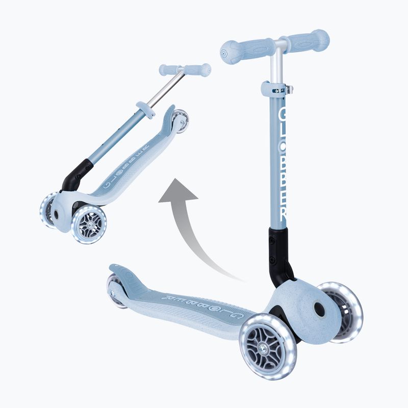 Globber Junior Foldable Lights Eco Heidelbeere Kinder Dreirad-Roller 5
