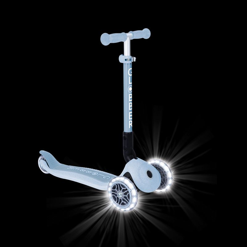 Globber Junior Foldable Lights Eco Heidelbeere Kinder Dreirad-Roller 8