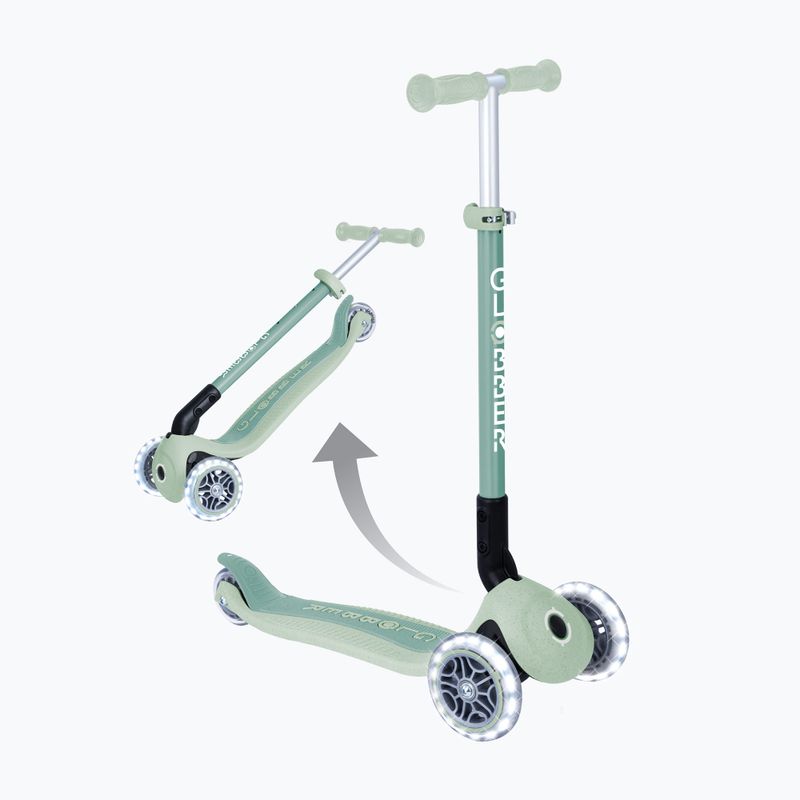 Kinderdreirad-Tretroller Globber Junior Primo Foldable Lights Eco pistachio 10