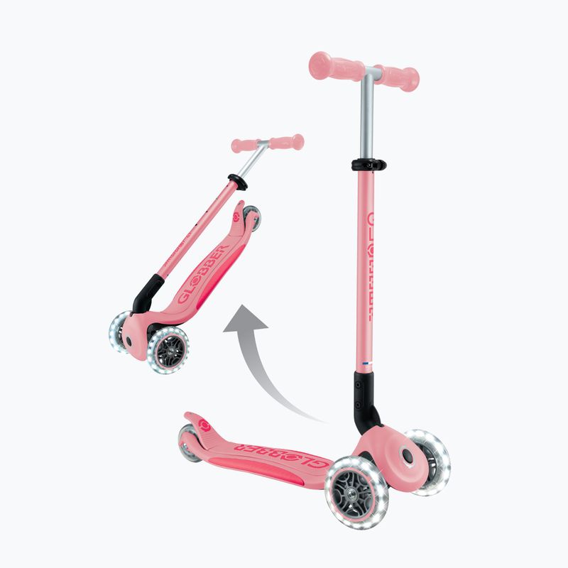 Globber Primo Foldable Plus Lights Kinderdreirad pastellrosa 6