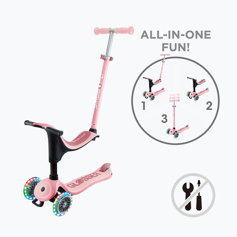 Globber Go.Up Sporty Lights Kinderdreirad pastellrosa 15