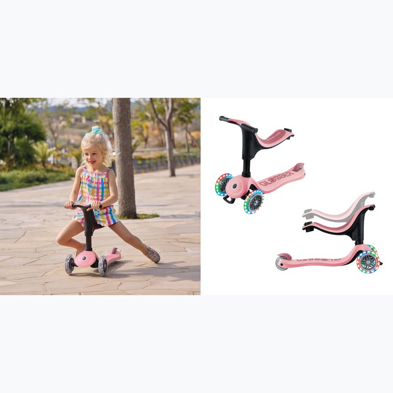 Globber Go.Up Sporty Lights Kinderdreirad pastellrosa 16