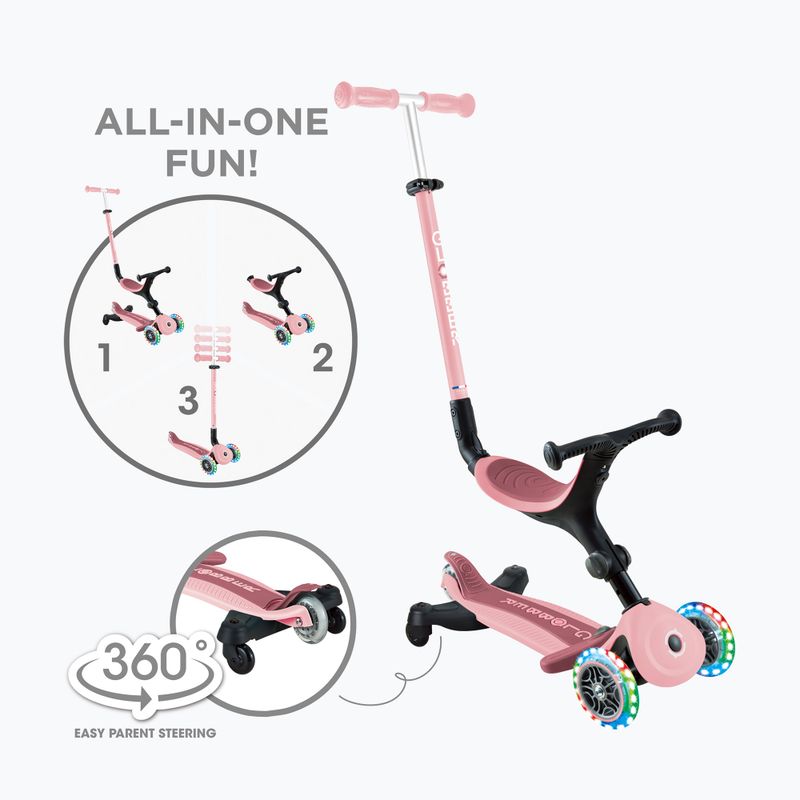 Kinderdreirad-Tretroller Globber Go.Up Active Lights 360 pink 2