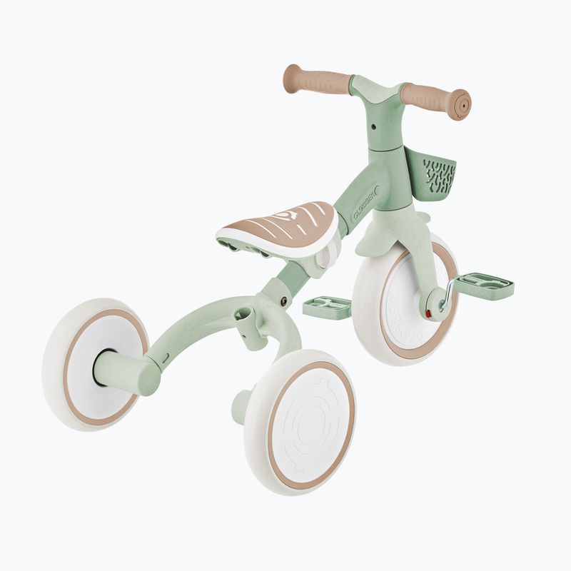 Dreirad-Laufrad mit Schiebestange Globber Learning Trike 2w1 Plus Ecologic pistachio 12
